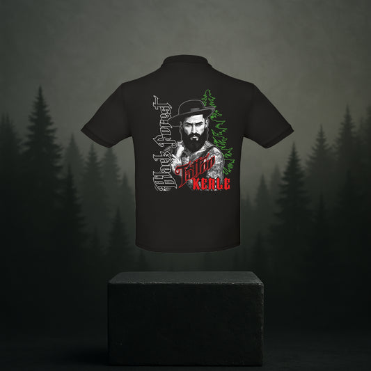 Black Forest Tattoo Kerle Polo Shirt